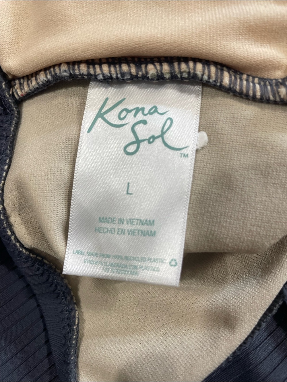Kona Sol Navy Floral One-Piece Swimsuit with Pink & Green Accents - Picture 5 of 6